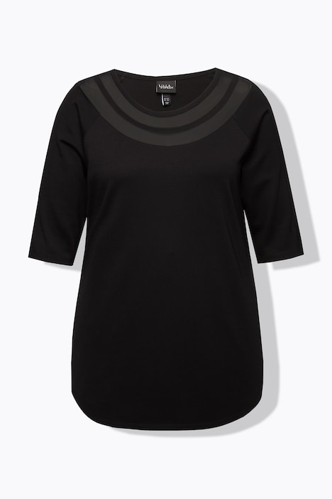 Shirt, Mesheinsatz, Classic, Rundhals, 3/4-Arm