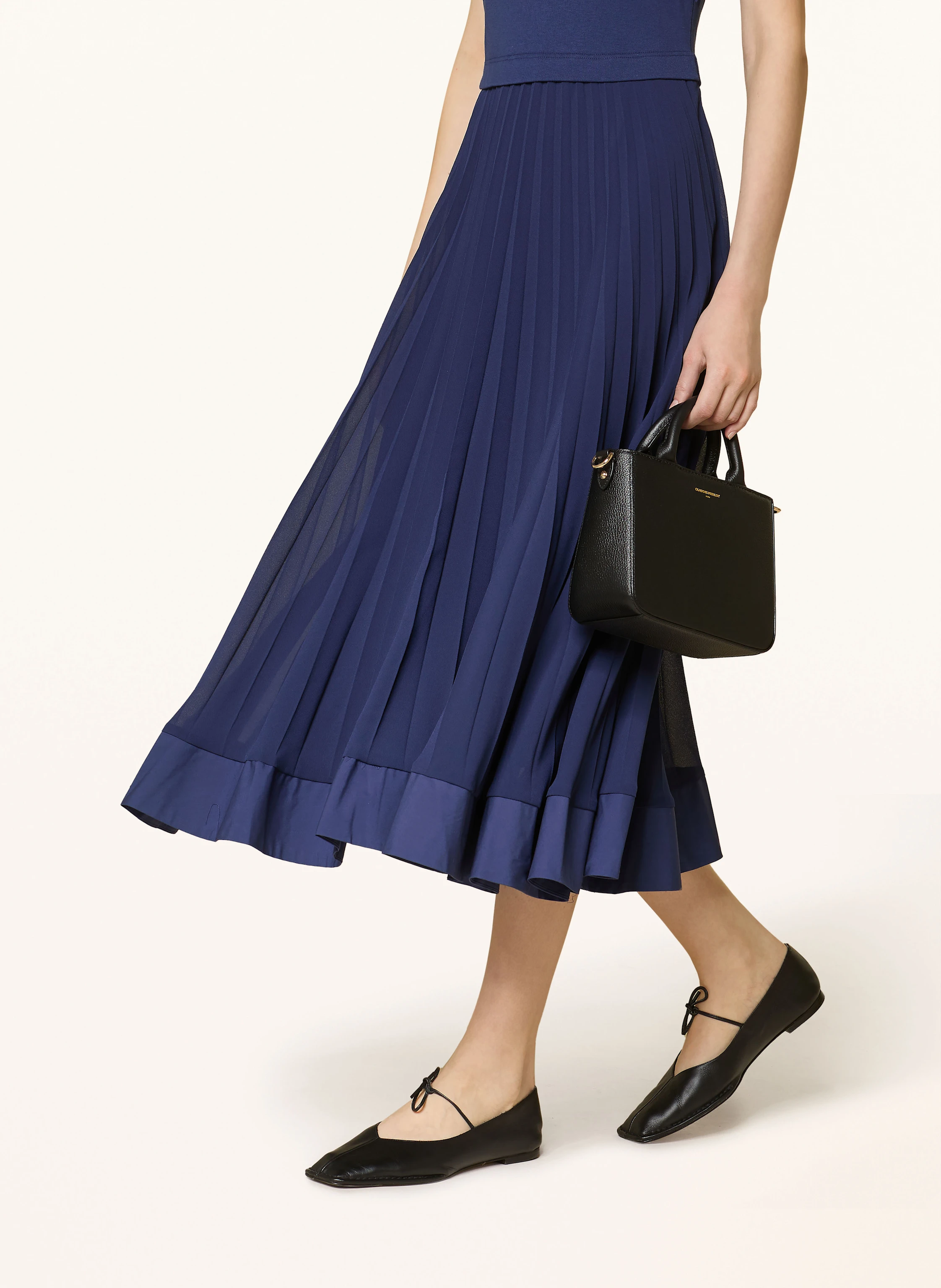 CLAUDIE PIERLOT Kleid im Materialmix mit Plissees