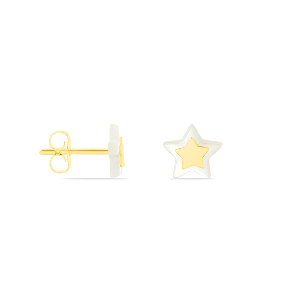 Boucles D'oreilles Puces Cleomelia Etoile Or Jaune