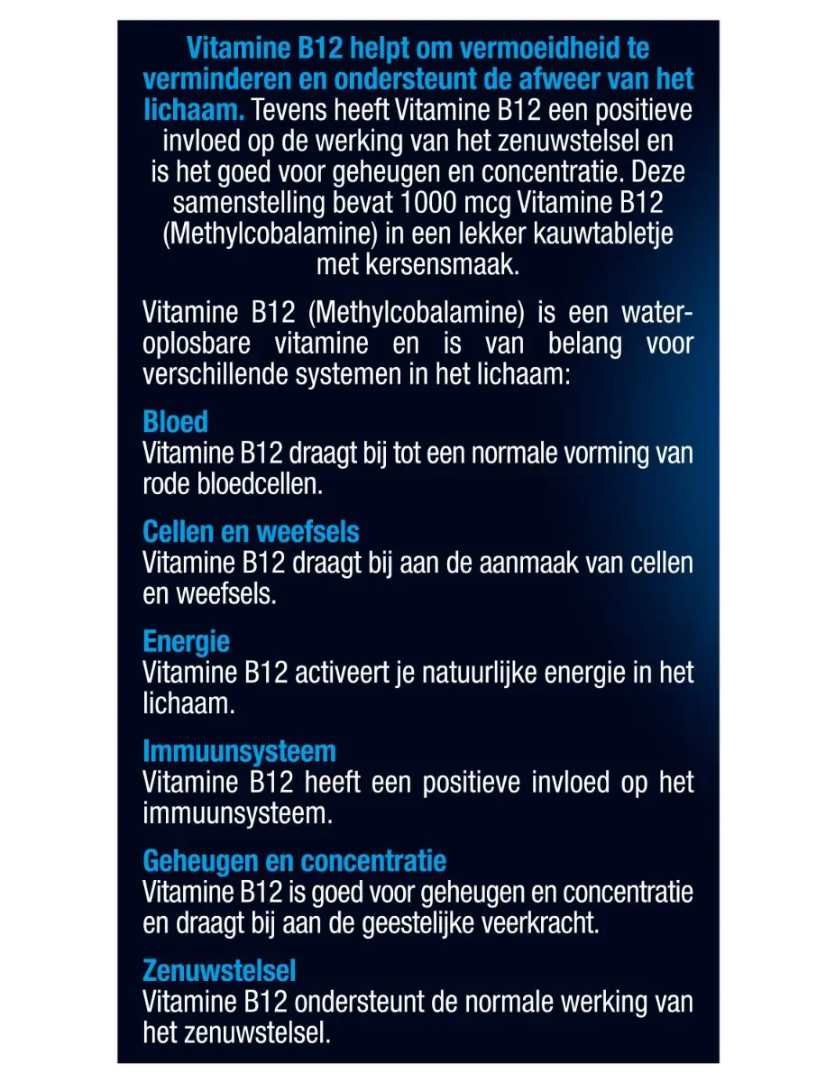 Vitamine B12 1000 mcg tabletten