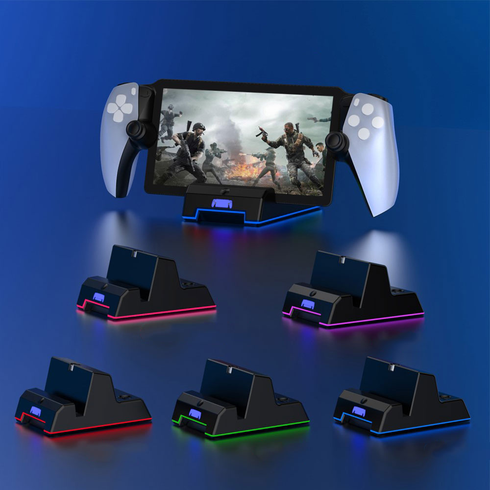 PlayStation Portal Remote Player Ladestation Charging Dockingstation mit RGB LED - Schwarz