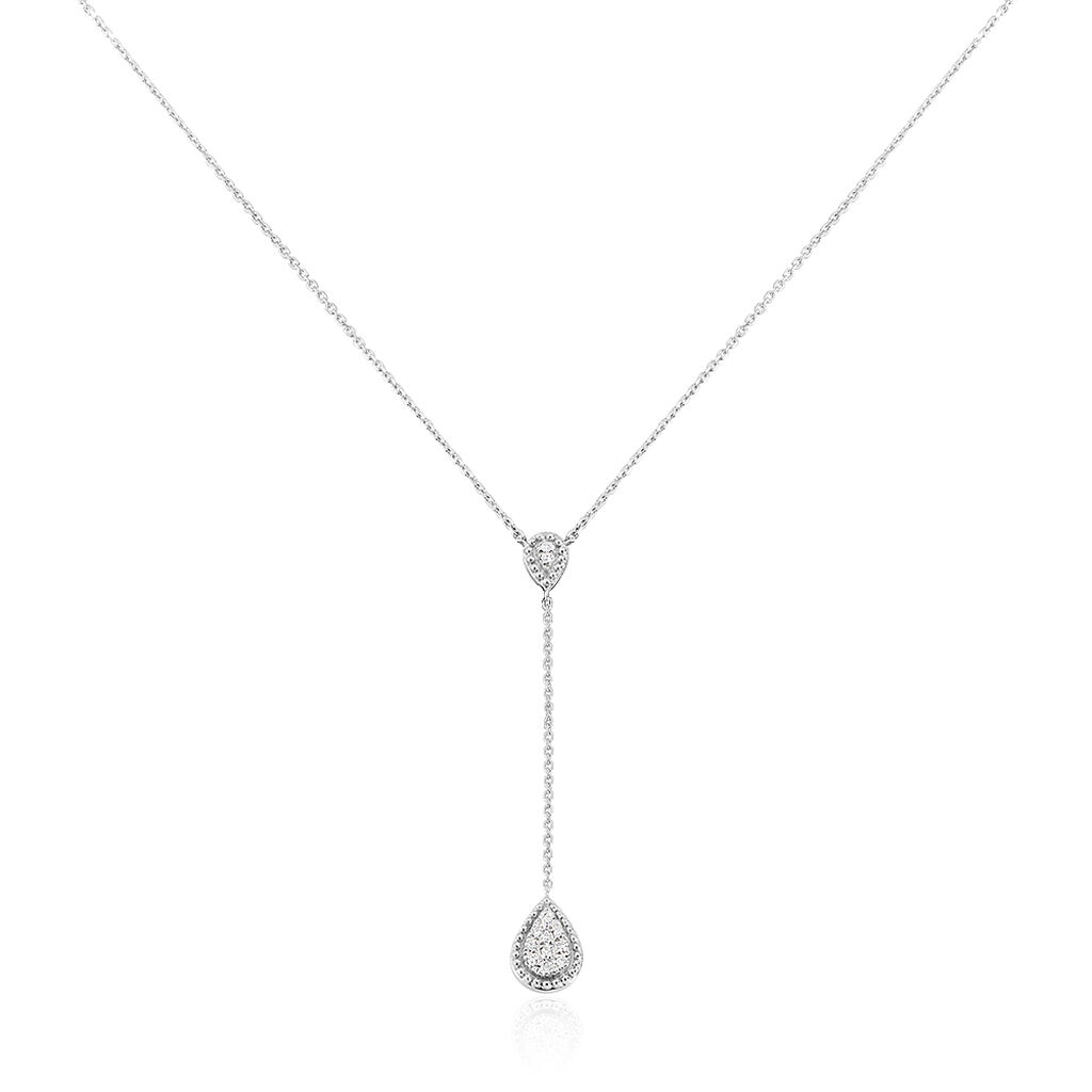 Collier Mariona Or Blanc Diamant