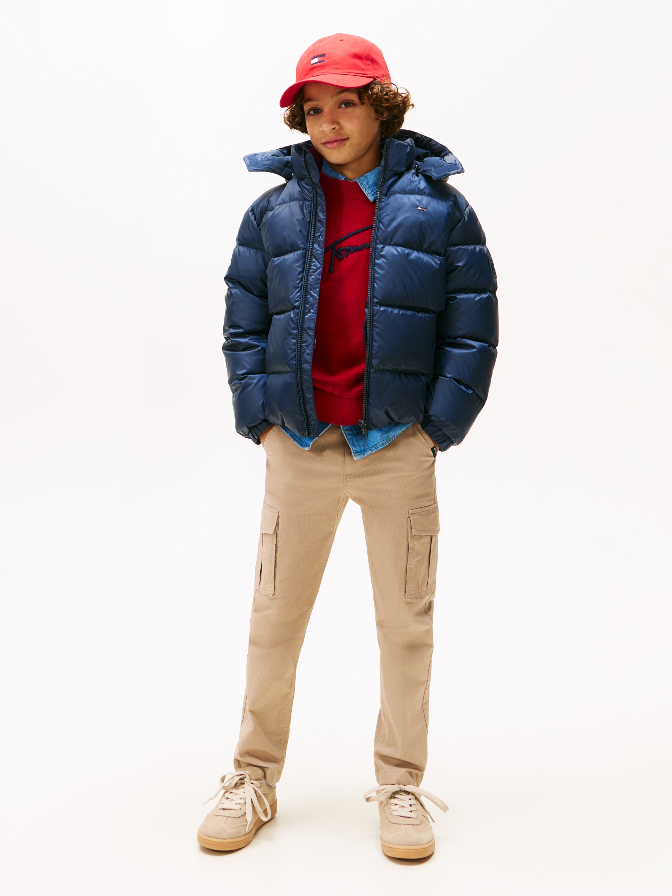 Tommy Hilfiger Steppjacke »ESSENTIAL DOWN JACKET« mit Kapuze Kinder bis 16 Jahre