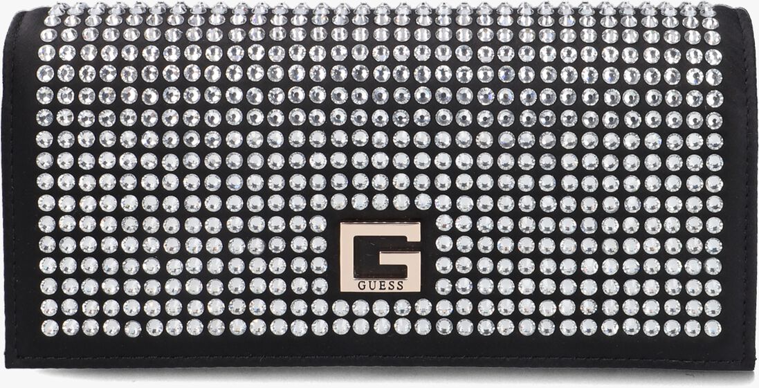 GUESS zwarte guess schoudertas gilded glamour xbody clutch