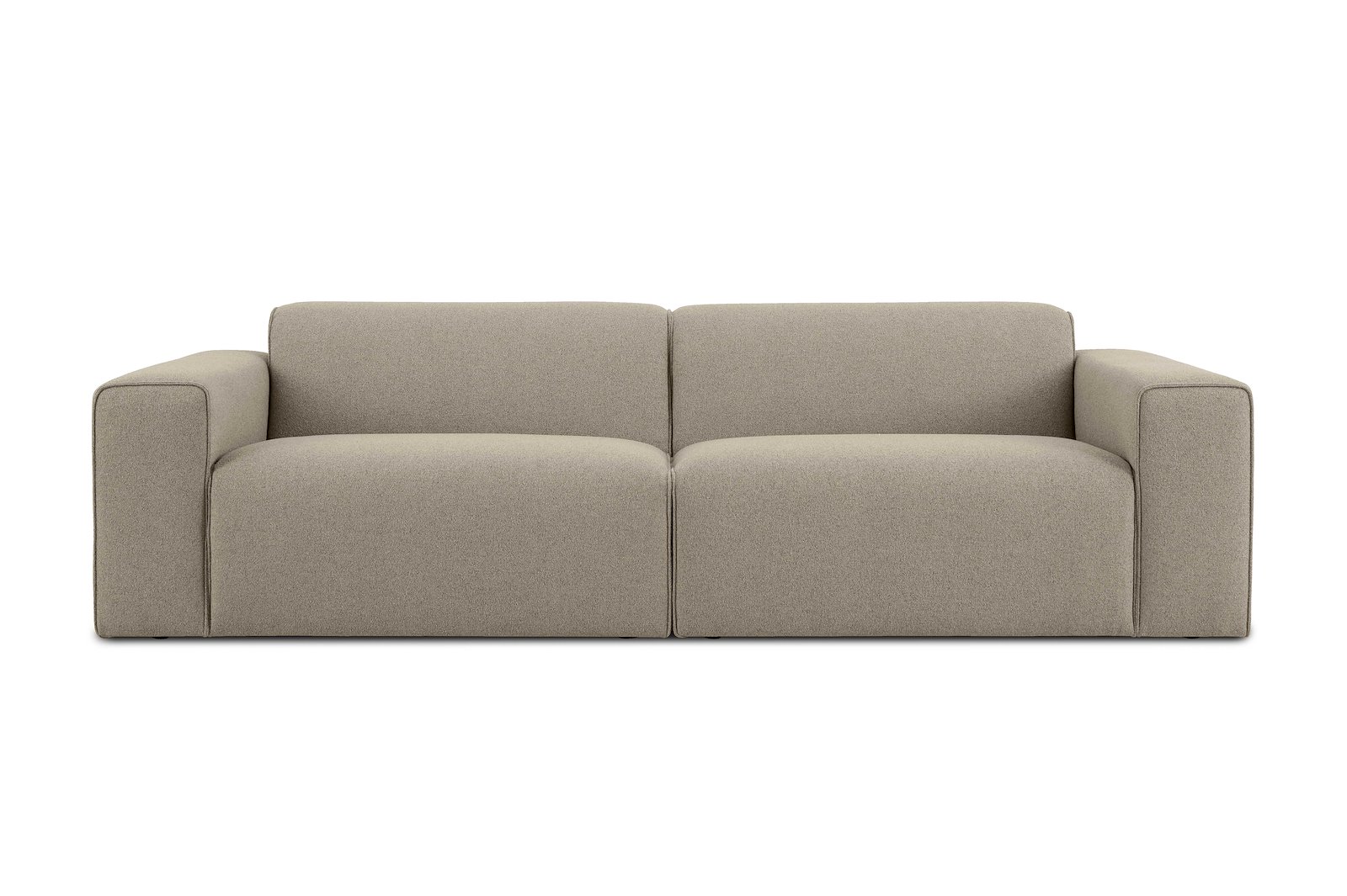 Styl 3-seter duo puter Tekstil Brooklyn 9 Cappuccino med sorte ben.