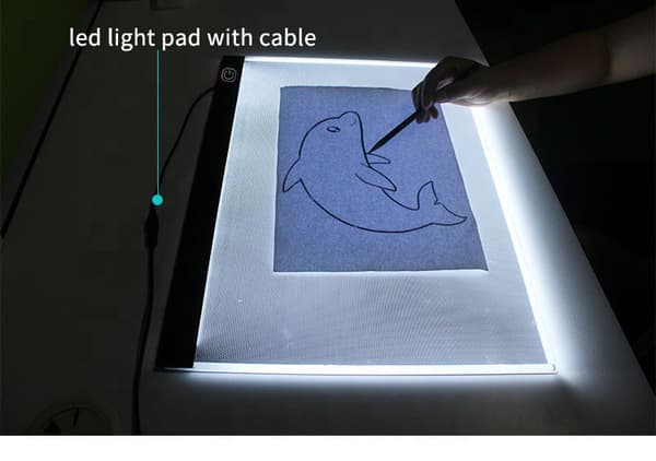 INF Lystavle/tegnebrett, A3 med USB og LED