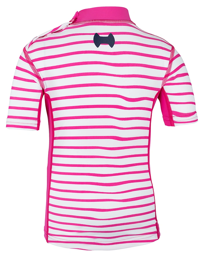 Kurzarm-Badeshirt BABZ – OCY STRIPED MAGLI in pink