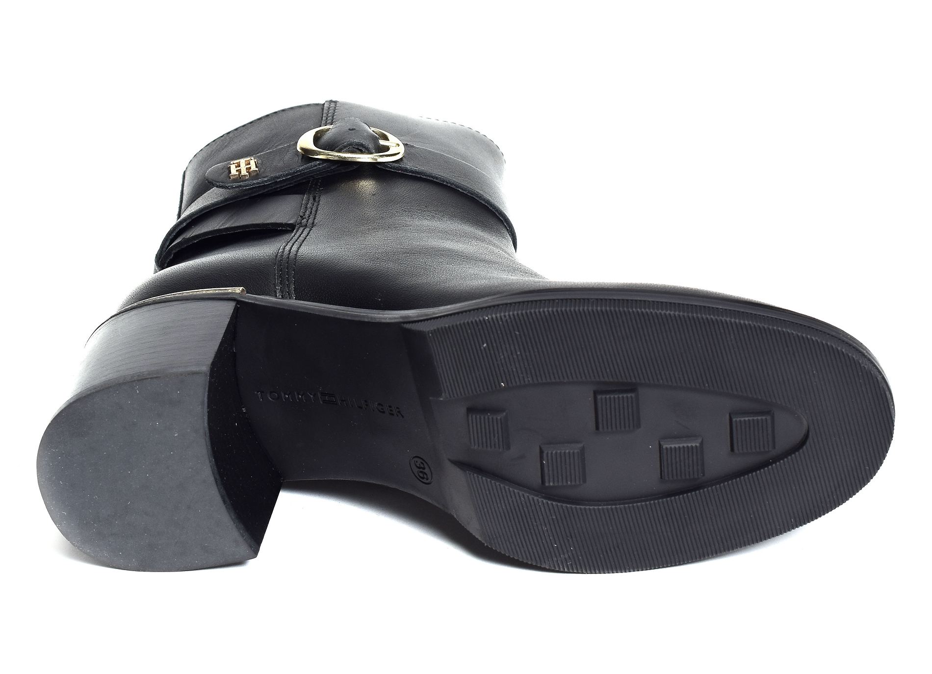 Th belt heeled boot 6766 noir