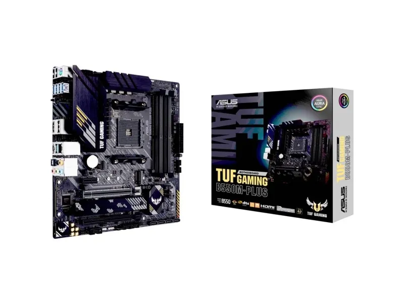 [OUTLET] - ASUS TUF GAMING B550M-PLUS - Bundkort - micro ATX - Socket AM4 - AMD B550 Chipset - USB-C Gen2, USB 3.2 Gen 1, USB 3.2 Gen 2 - 2.5 Gigabit LAN - onboard grafik (CPU påkrævet) - HD Audio (8-kanaler)