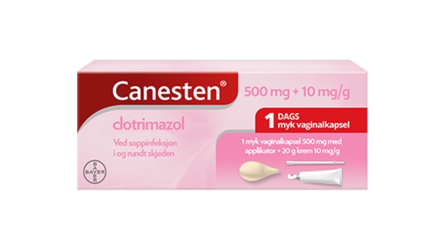 Canesten Vaginal kapsel 500 mg/Krem 1 %