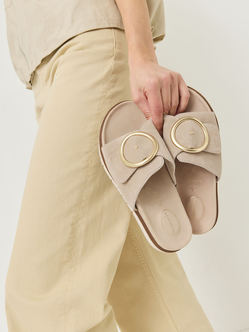 Leren Slipper - beige