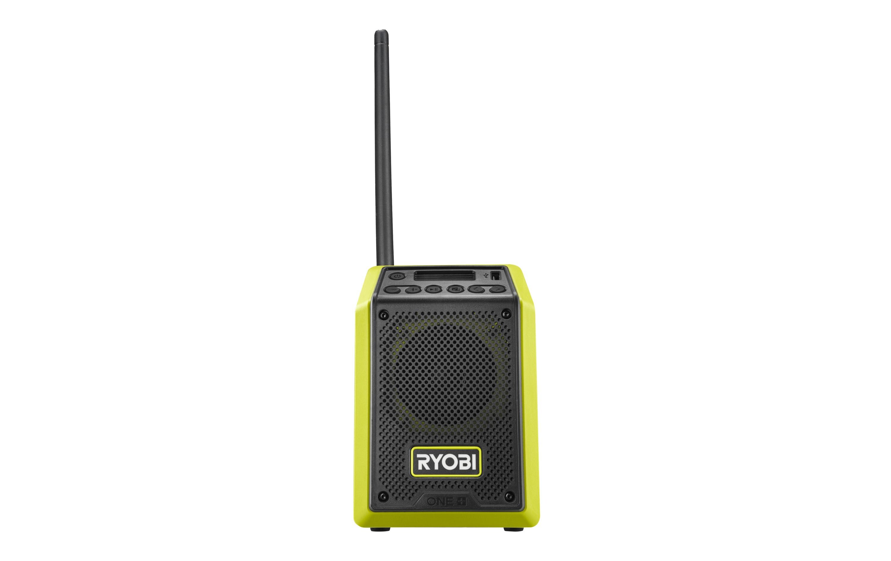 Baustellenradio RRDAB18-0, 18 V, Solo<br>Akkubetriebenes Bluetooth-Radio mit DAB-Funktion und 1 x 10 W Ausgangsleistung