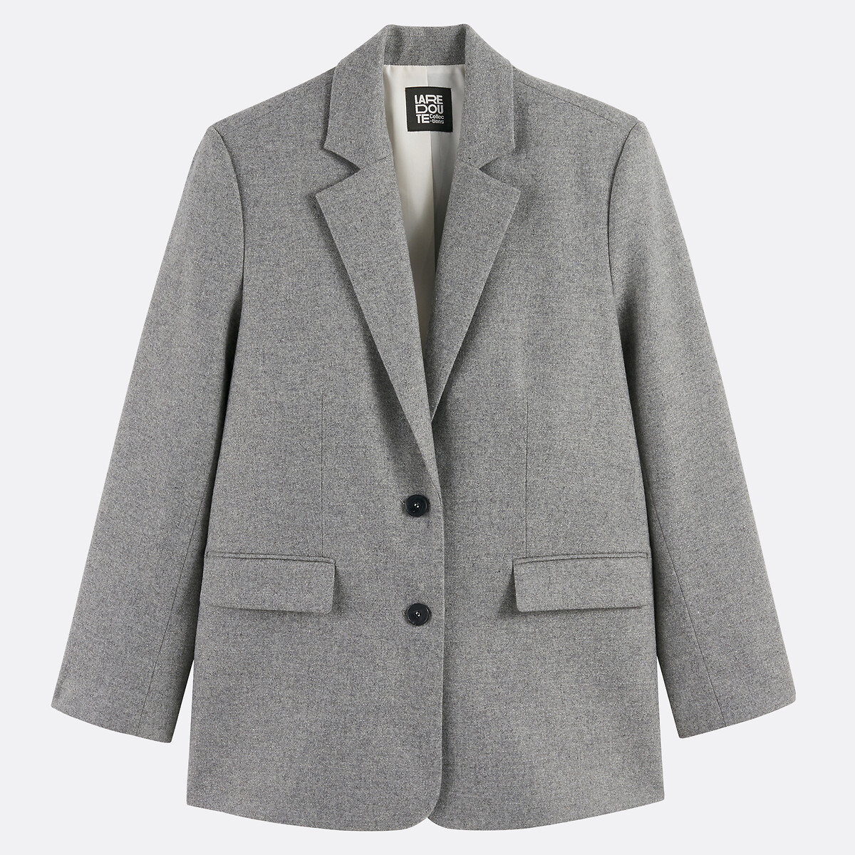 COLEÇÕES LA REDOUTE<br>Blazer oversized 50% lã, Assinatura CLÉANDRE