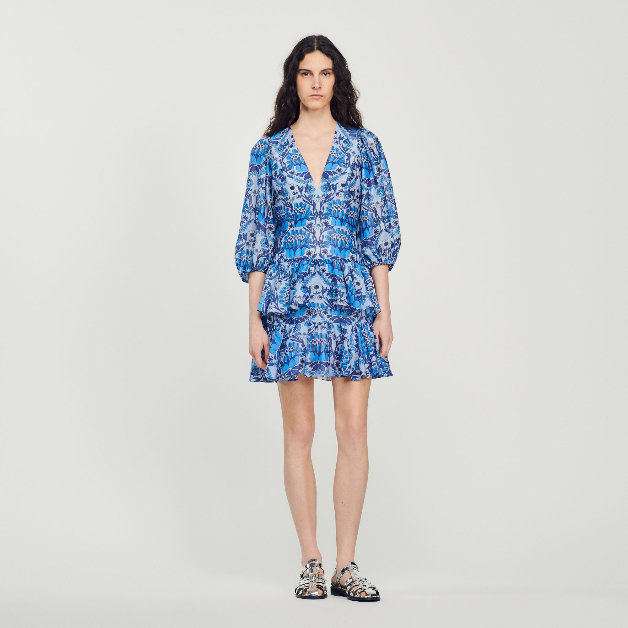 Robe courte imprime foulard