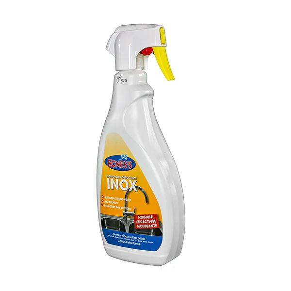 Nettoyant Inox et chromes éviers et hottes pistolet 500 ml Ecness