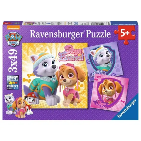Ravensburger Puzzle Paw Patrol Bezaubernde Hundemädchen, 3x49 Teile