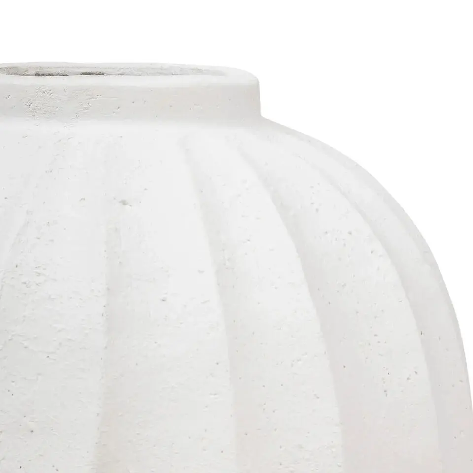 Atmosphera Bloemenvaas - creme wit - kunststeen - D39 x H44 cm