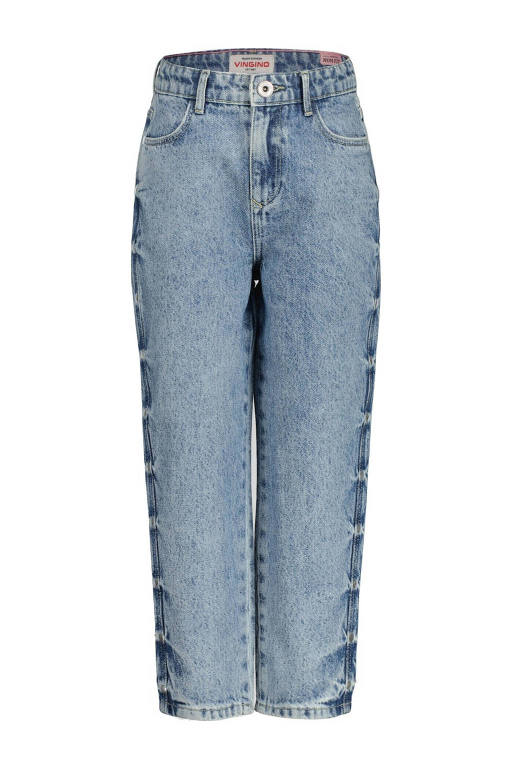 Vingino high waist loose fit jeans Chiara Stud light vintage