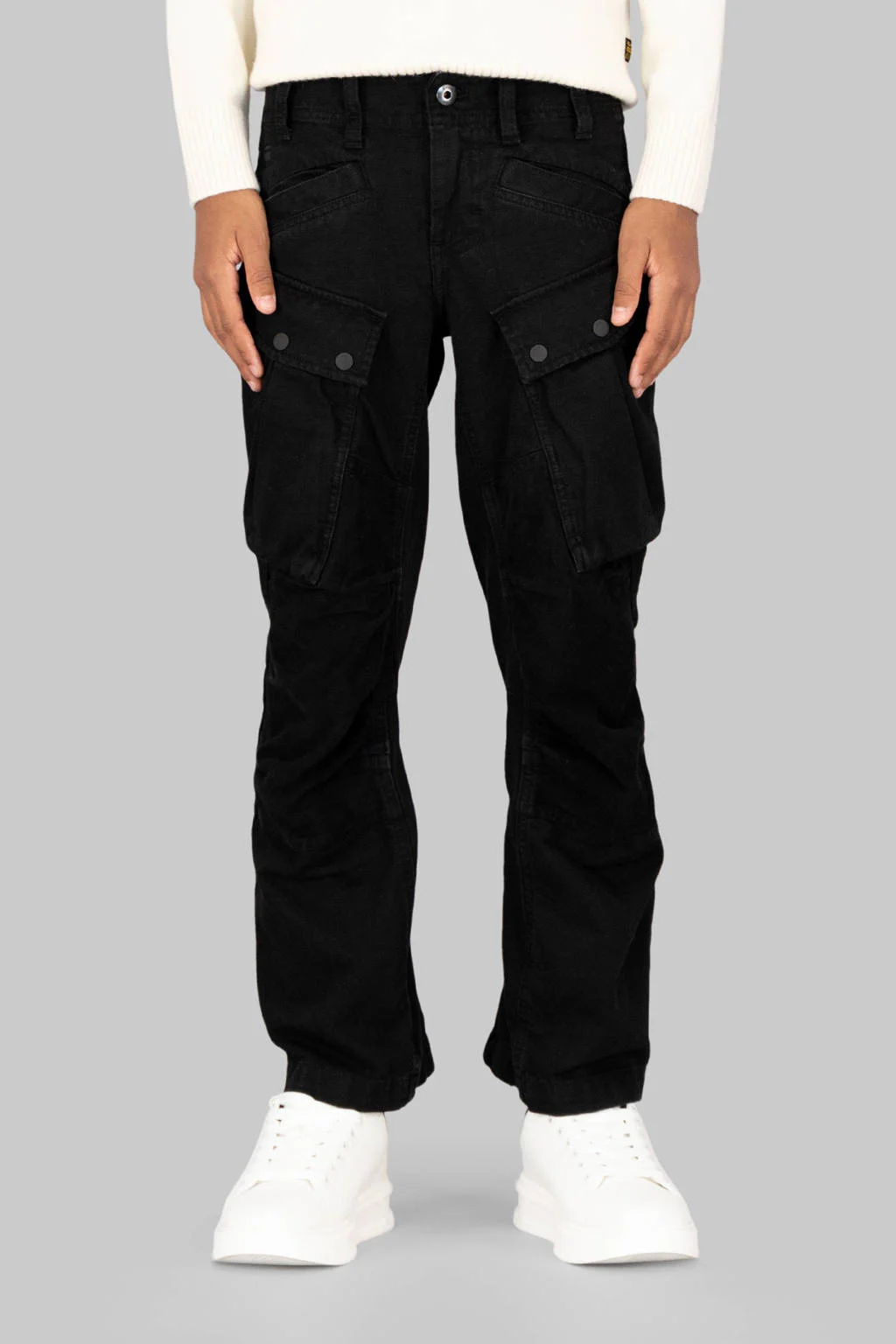 G-STAR relaxed low waist cargo jeans black denim