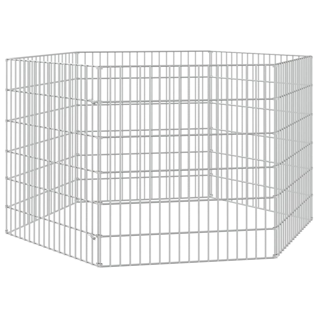 Cage à lapin 6 panneaux 54x60 cm fer galvanisé