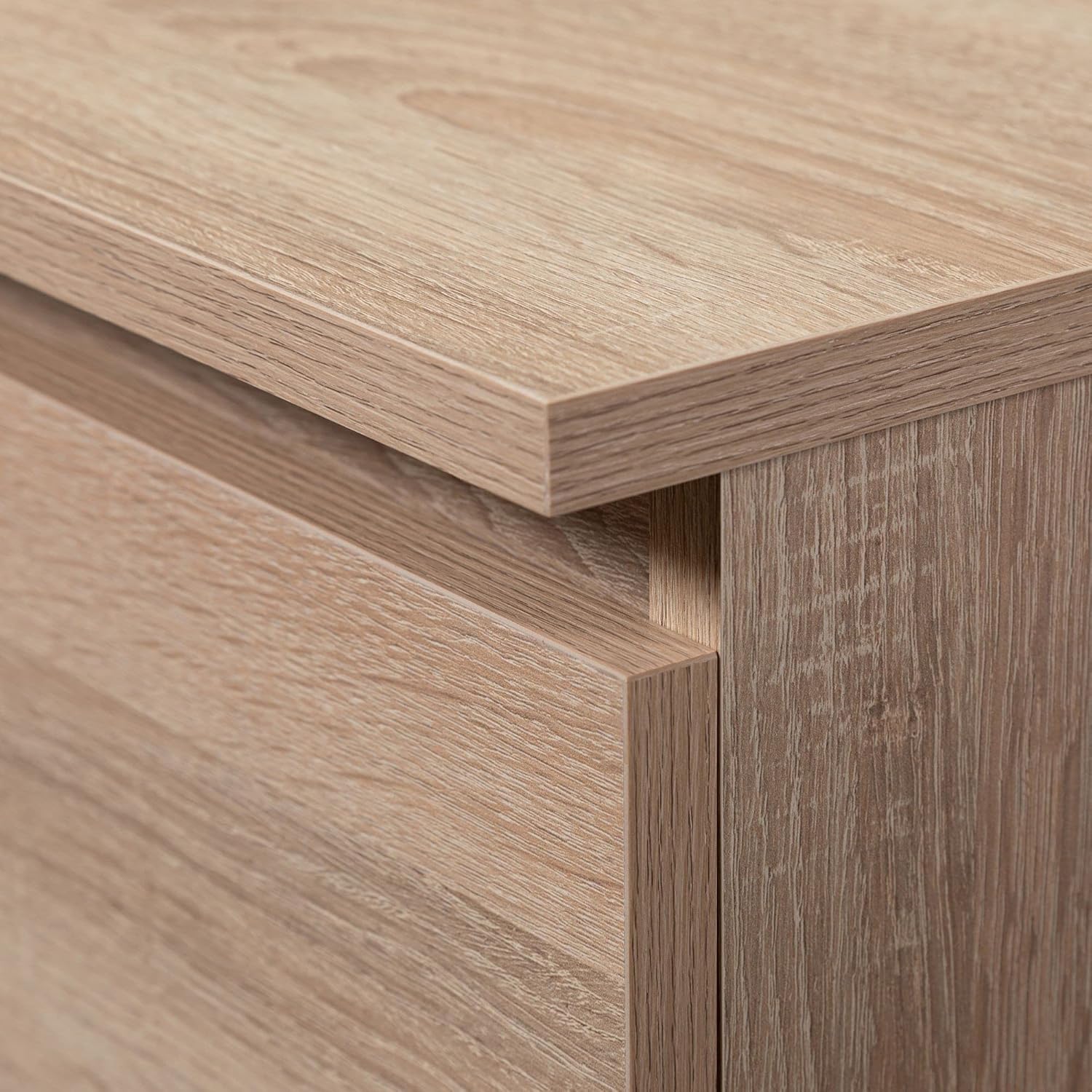 Home Collective Kommode in Sonoma Eiche mit 5 geräumigen Schubladen, 60 cm breit, 121 cm hoch Kommode Schlafzimmer Flur Wohnzimmer Organizer mit Schubladen Holz Highboard Sideboard Schrank