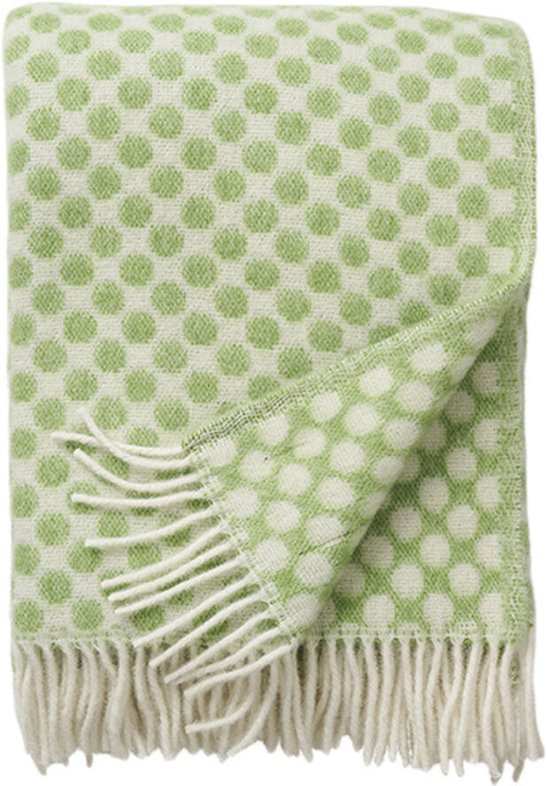 Klippan Uldplaid Gotland dot green