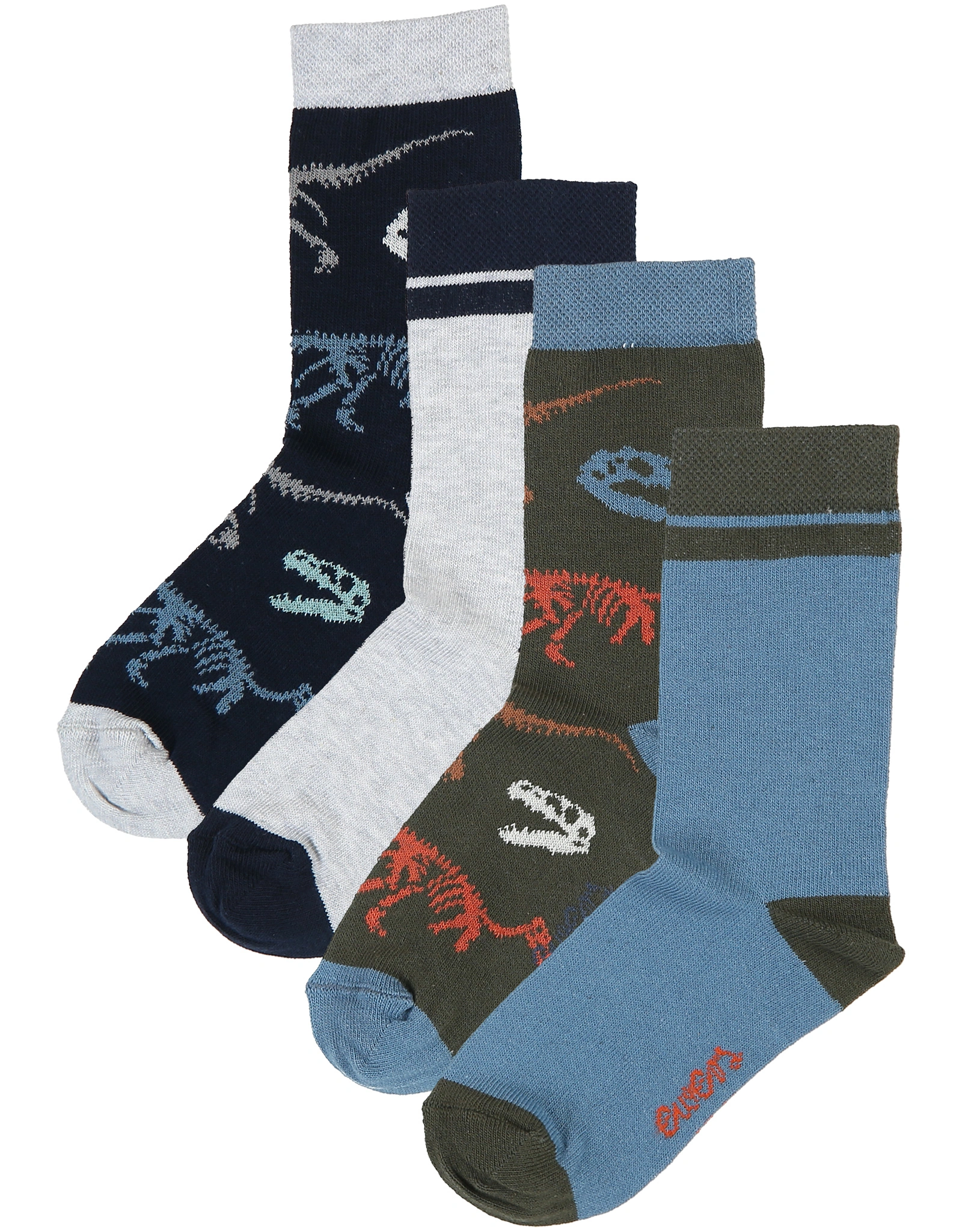 Socken DINOSKELETT 4er-Pack in navy/hellsilber