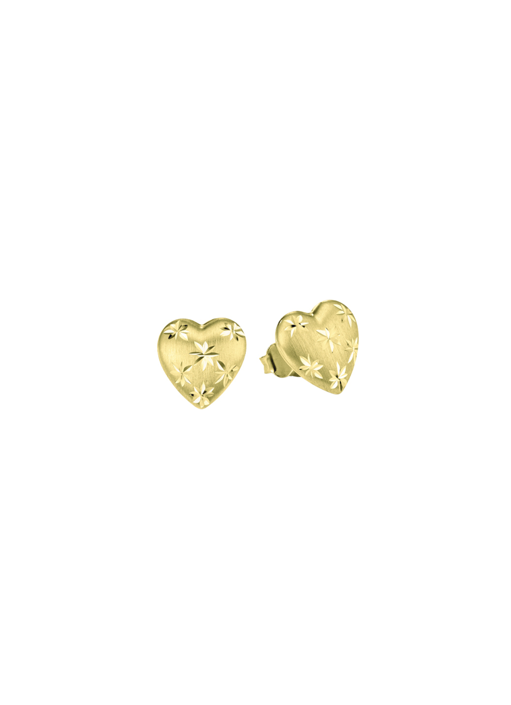Diamantierte Herz-Ohrstecker