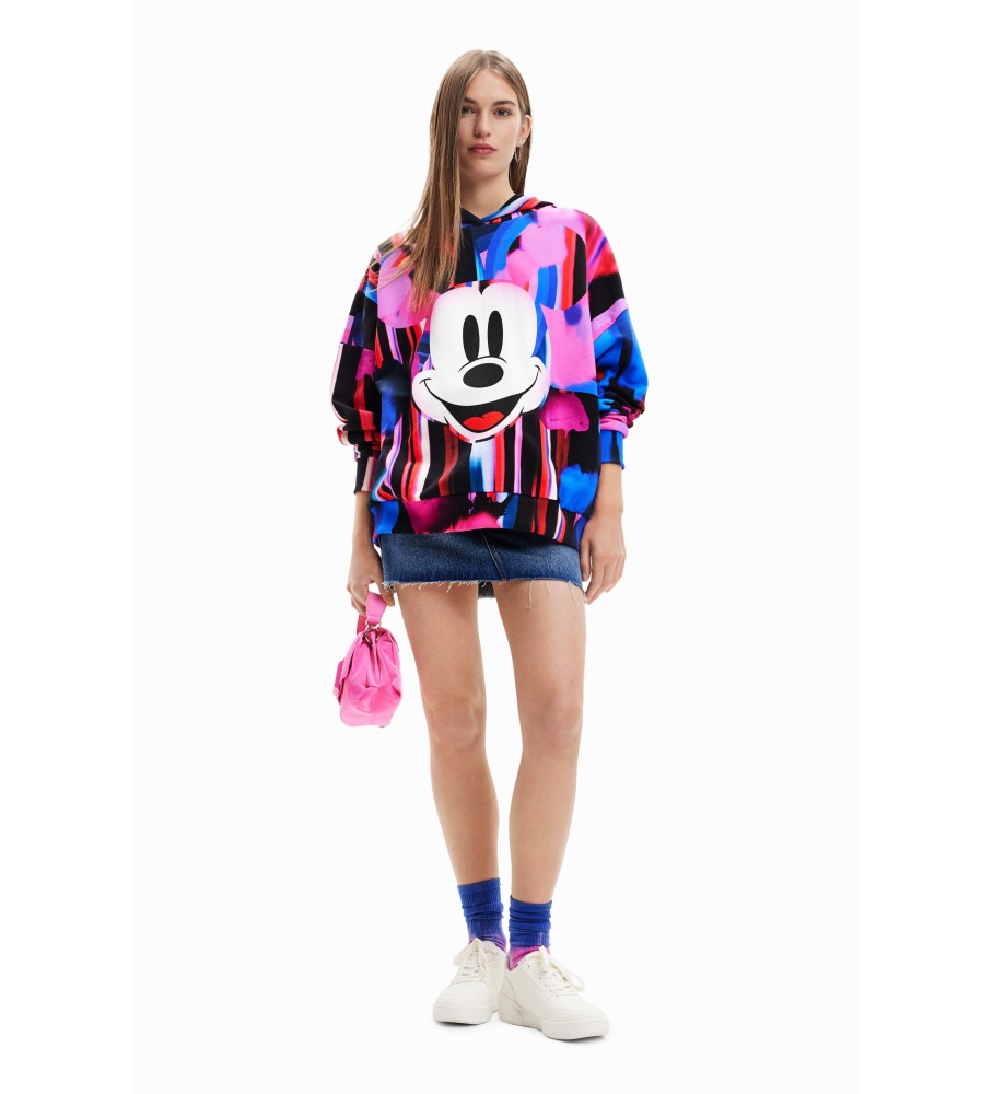 Moletom oversized Desigual Mickey Mouse multicolorido