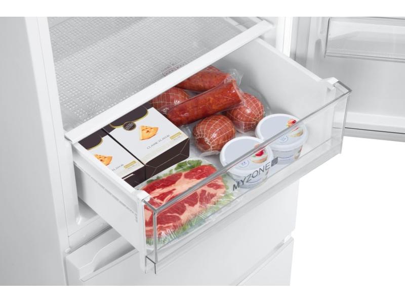 Haier Kühl-Gefrierkombination HTR3619ENPW Rechts, Wechselba Freistehender Kühlschrank kombiniert