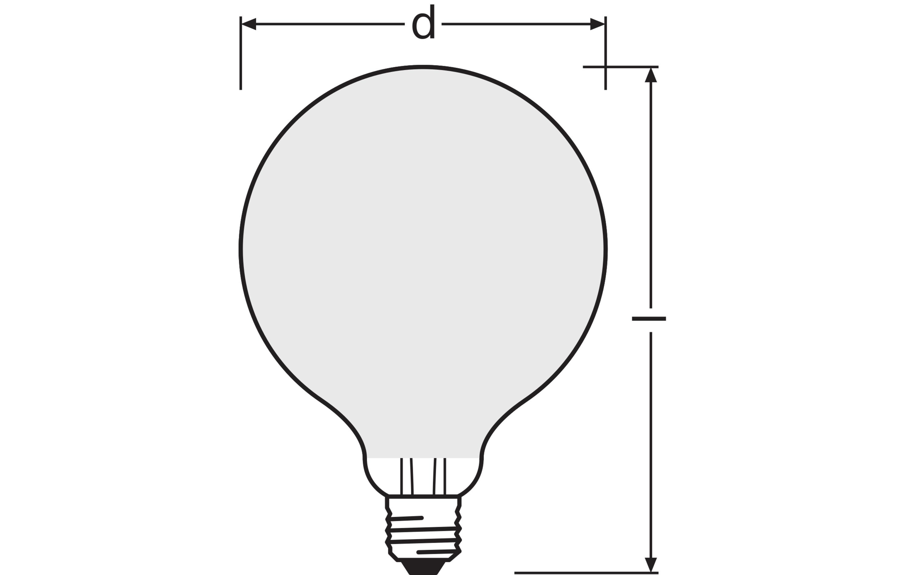 Lampe Star Retrofit Globe, 12W, E27 WarmweissLED-Lampe, klassische Ballform