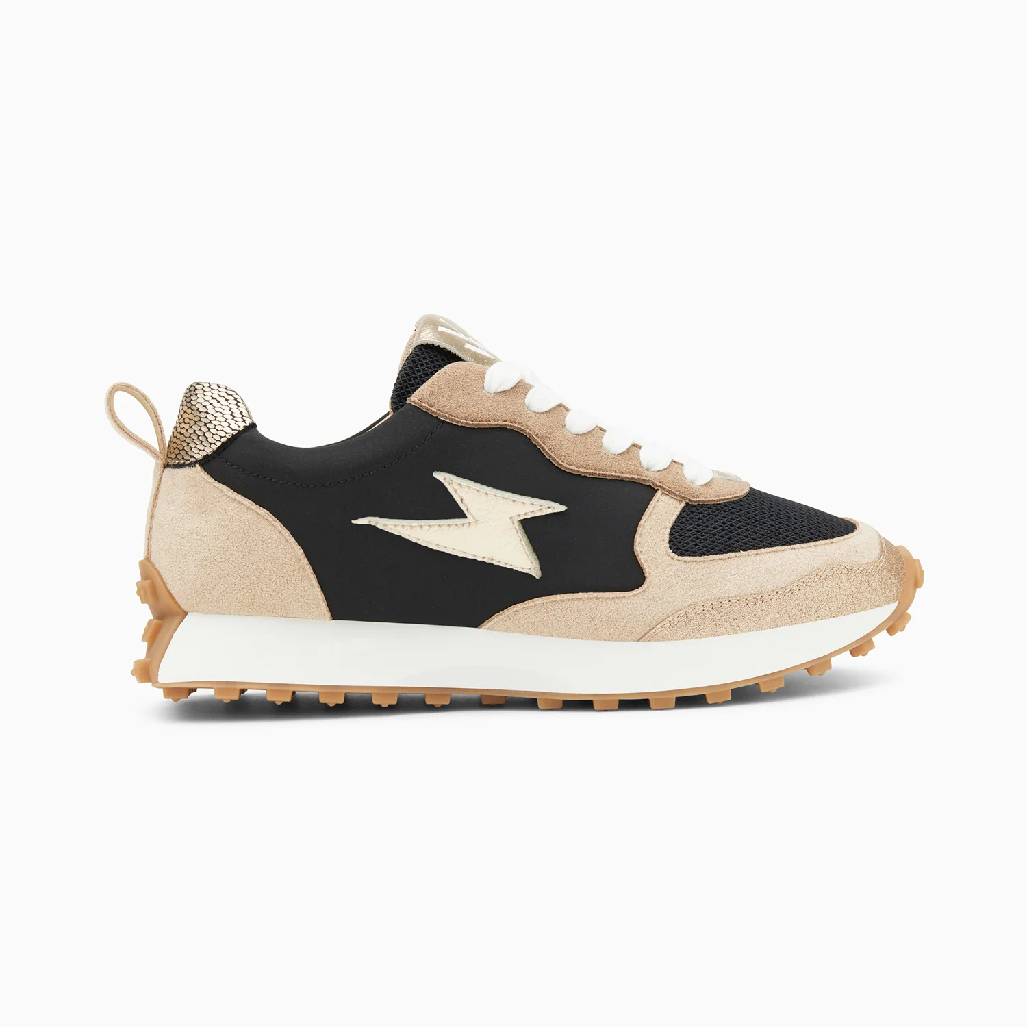 Sneakers-Baskets éclair Kezia noires à semelle running