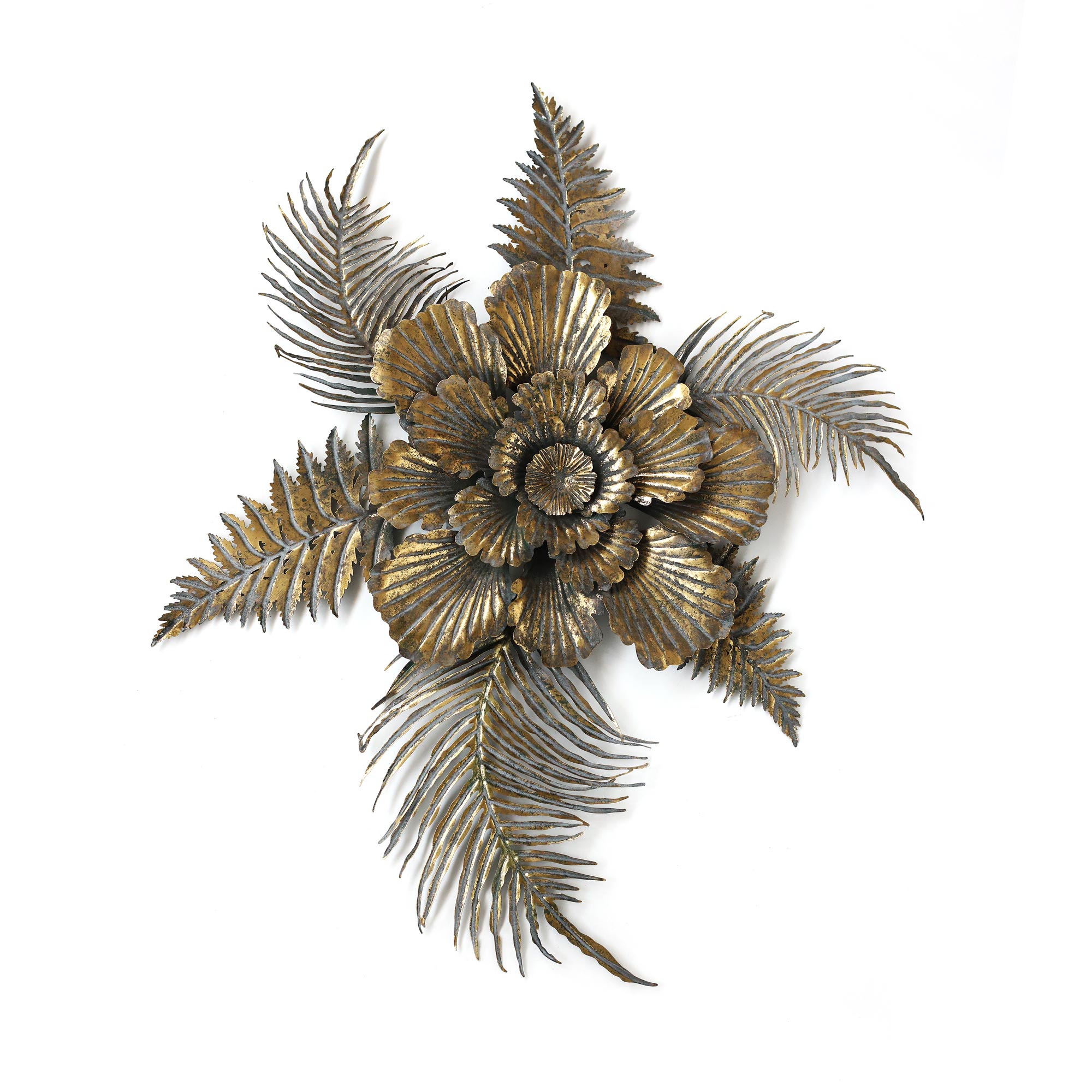 Wandskulptur 'Sierra', antik gold, B 113,5 cm, H 86 cm, L 10 cm von fischer's lagerhaus