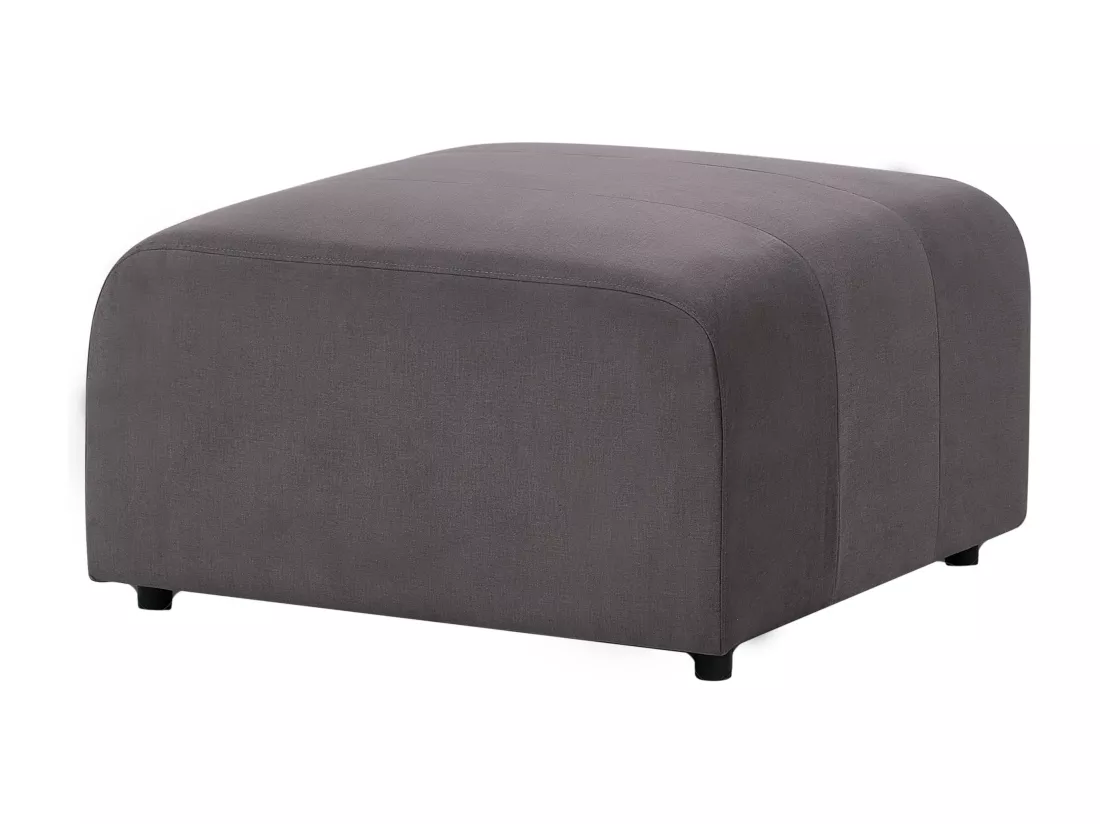 Canapé 3 places modulable avec ottoman en velours gris foncé FALSTERBO