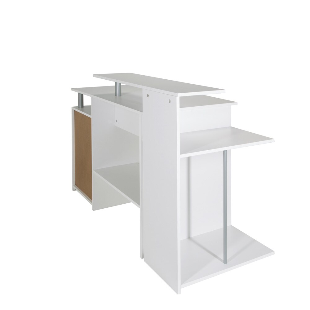 Schreibtisch WORKSPACE H IV Melaminharzbeschichtete Spanplatte, Gestell pulverbeschichteter Stahl hjh OFFICE