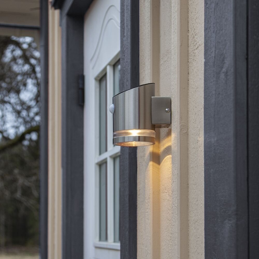 LED Solar Wandlamp Venicini in Zilver IP44