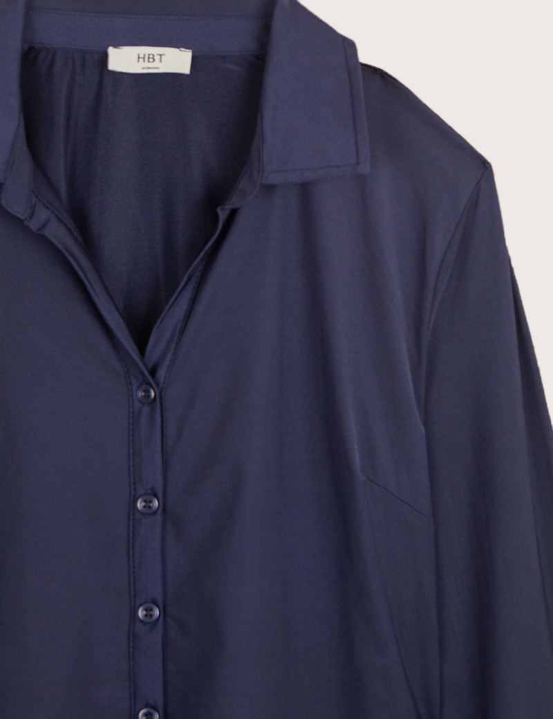 HBT TRANSVERSAL | ZELIE CHEMISE SILKY MARINE