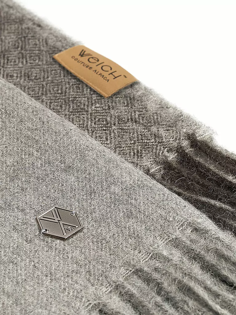 WEICH COUTURE ALPACA Edelhaardecke TIRA 130x180cm Grey  grau