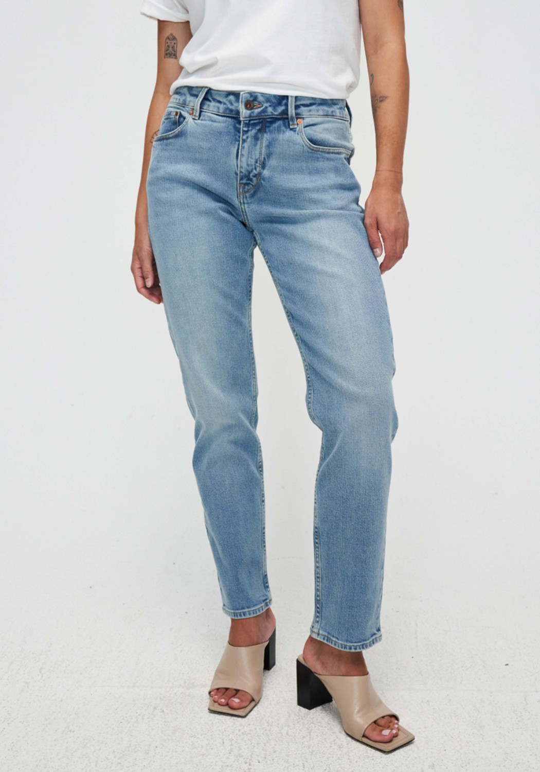 Kuyichi Damen-Jeans Jenna Boyfriend Faded Indigo
