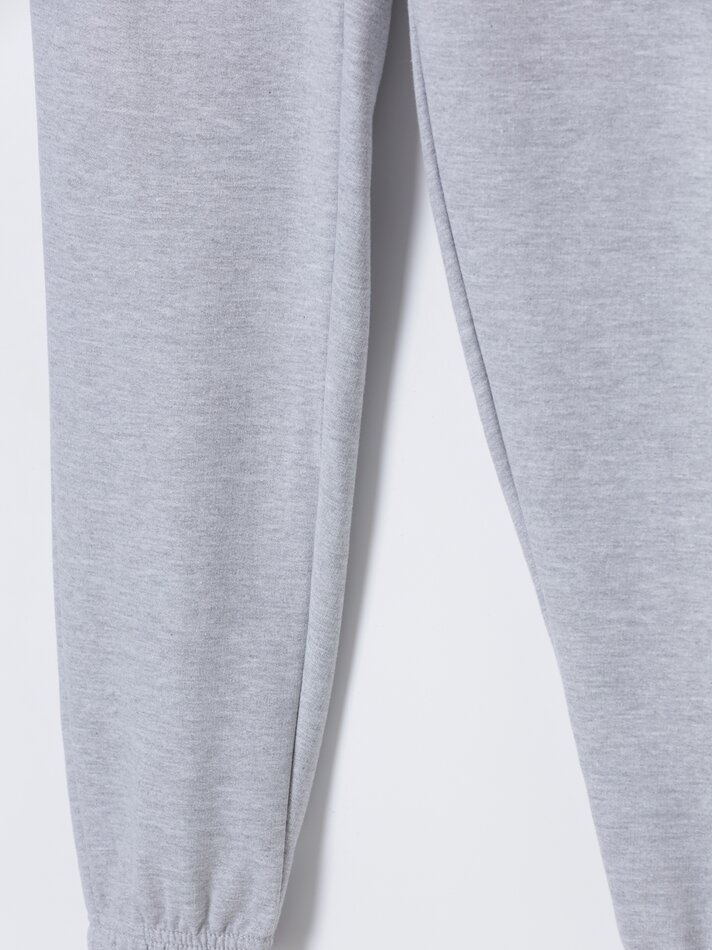 Calça jogger básica - Cinza mesclado