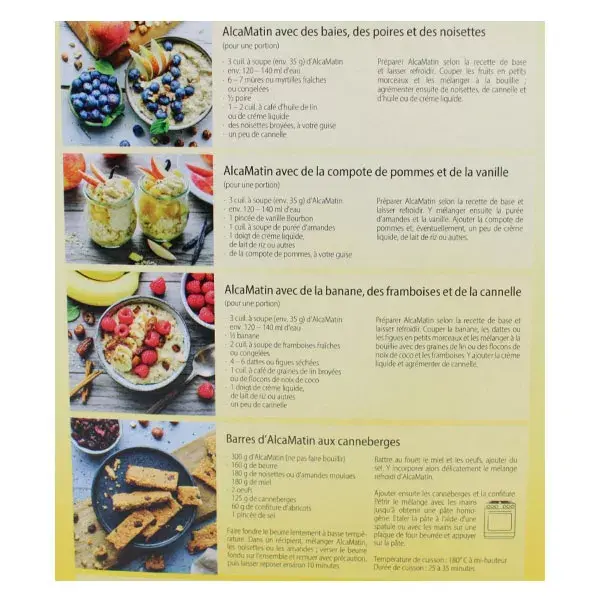 Mingau de milho-miúdo e trigo sarraceno Jentschura AlcaMatin com frutas e sementes 1000g