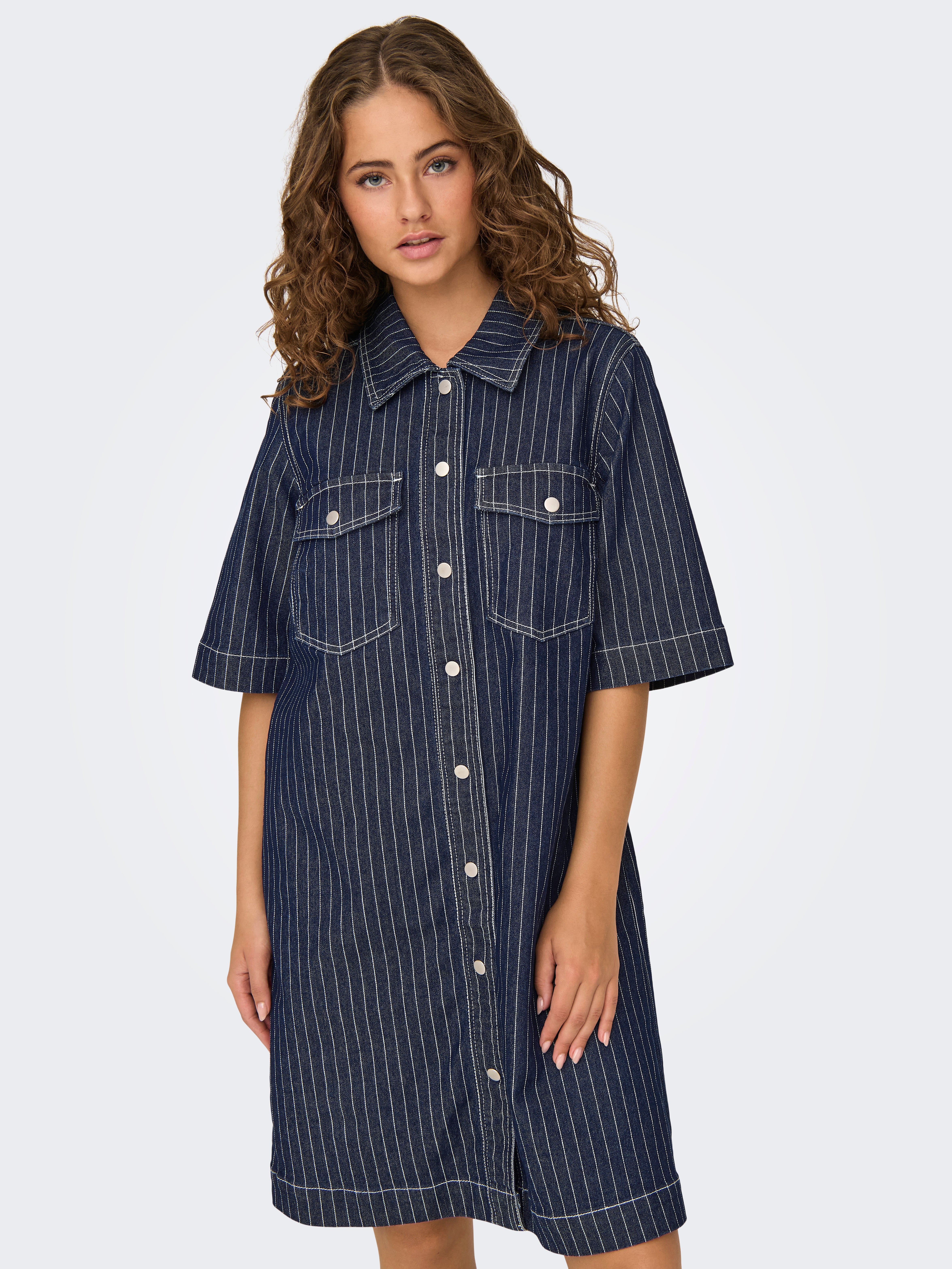 ONLBELLE Kurzes Kleid Dark Blue Denim