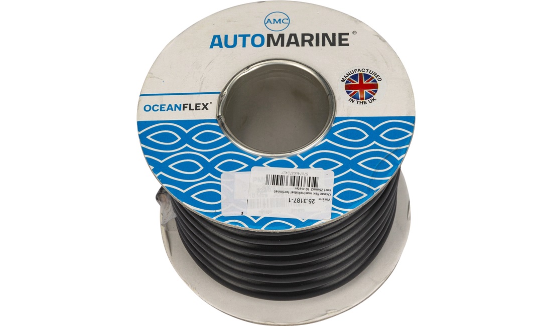 Oceanflex marinekabel sort 25mm2 10 m fortinnet