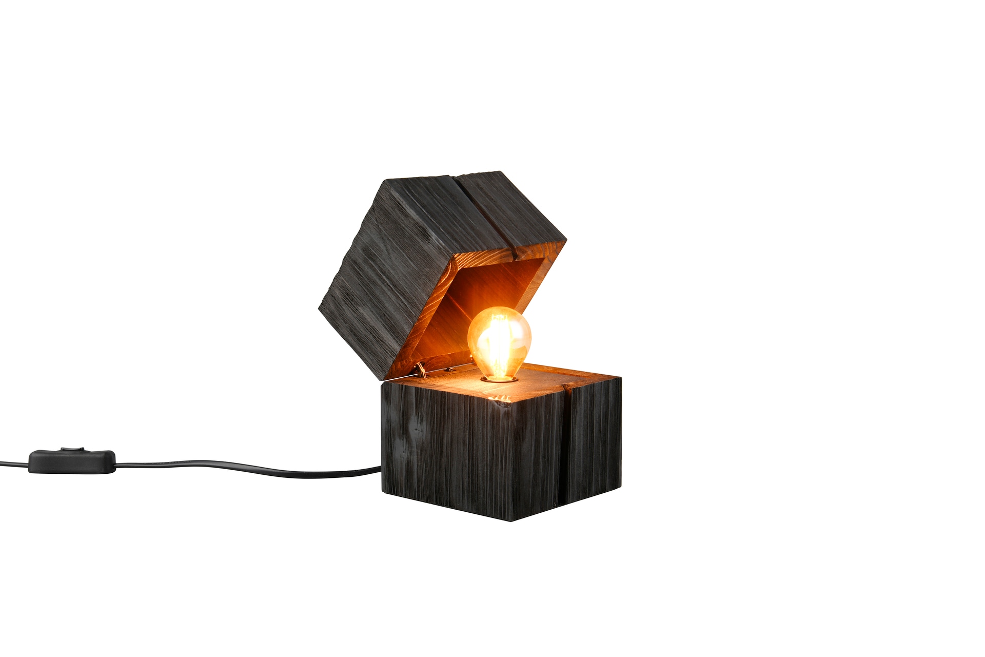 TRIO Retrofit LED Tischlampe TREASURE 12 x 12 cm schwarz