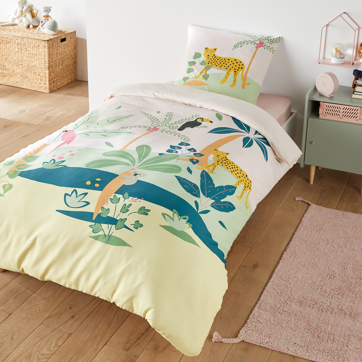 SO'HOME<br>Conjunto de cama, microfibra reciclada, fronha quadrada