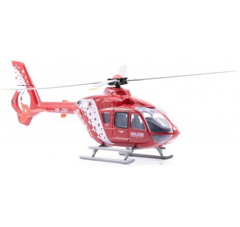 Toy EC-135 Air-Glaciers Helikopter 1:72Detailgetreuer Helikopter mit Licht- und Soundfunktionen