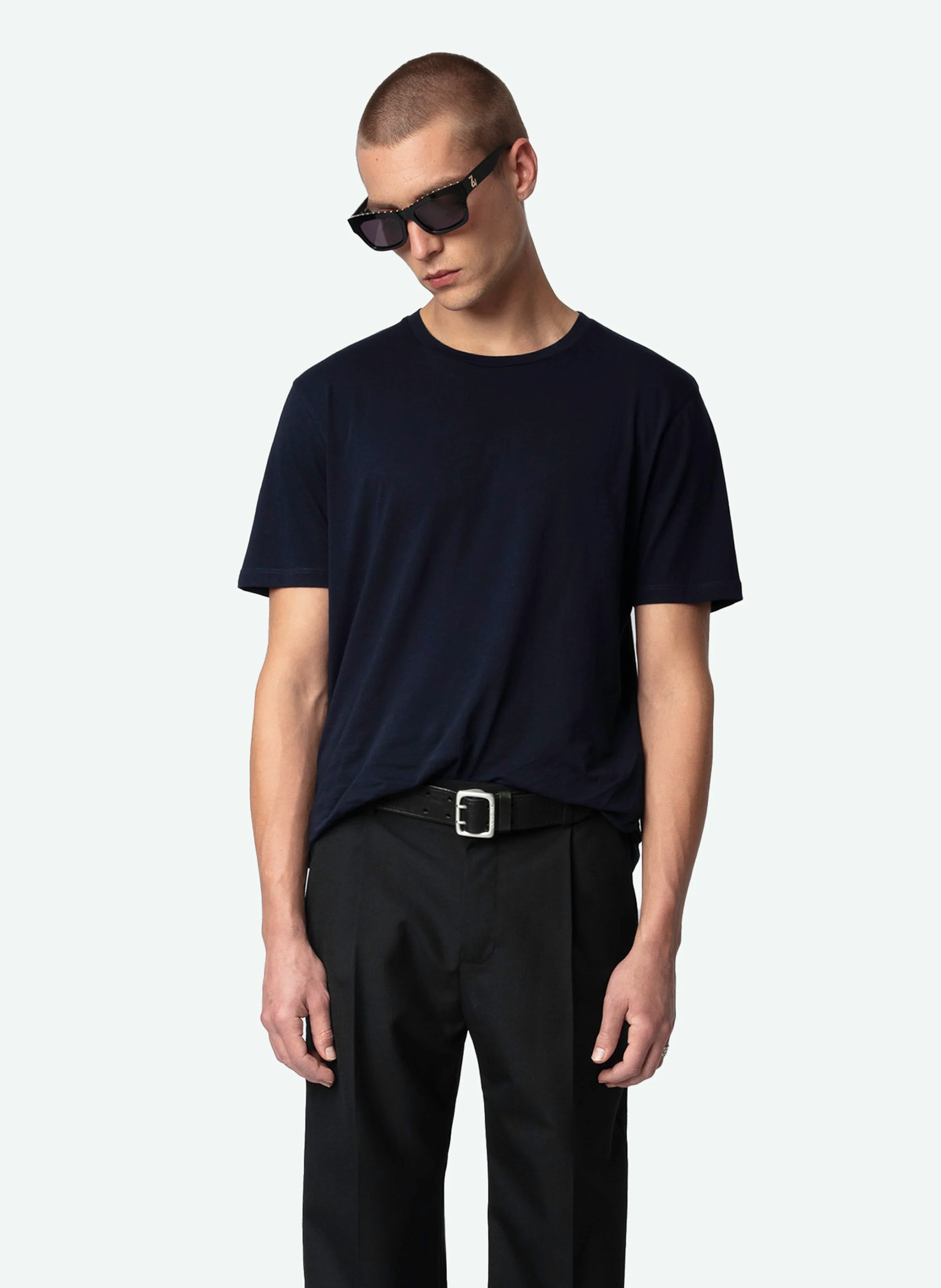 TOMMY - Tee-shirt droit en coton bio | Bleu