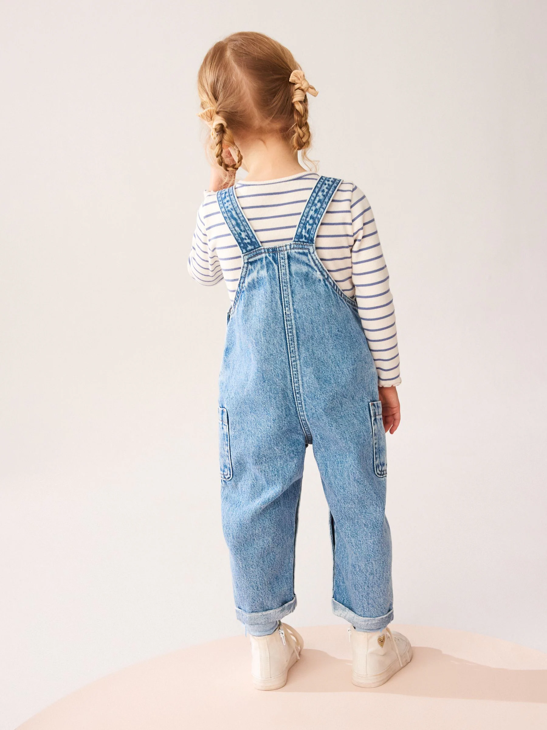 Denim - 100% katoenen bretelbroek (3 mnd-7 jr)