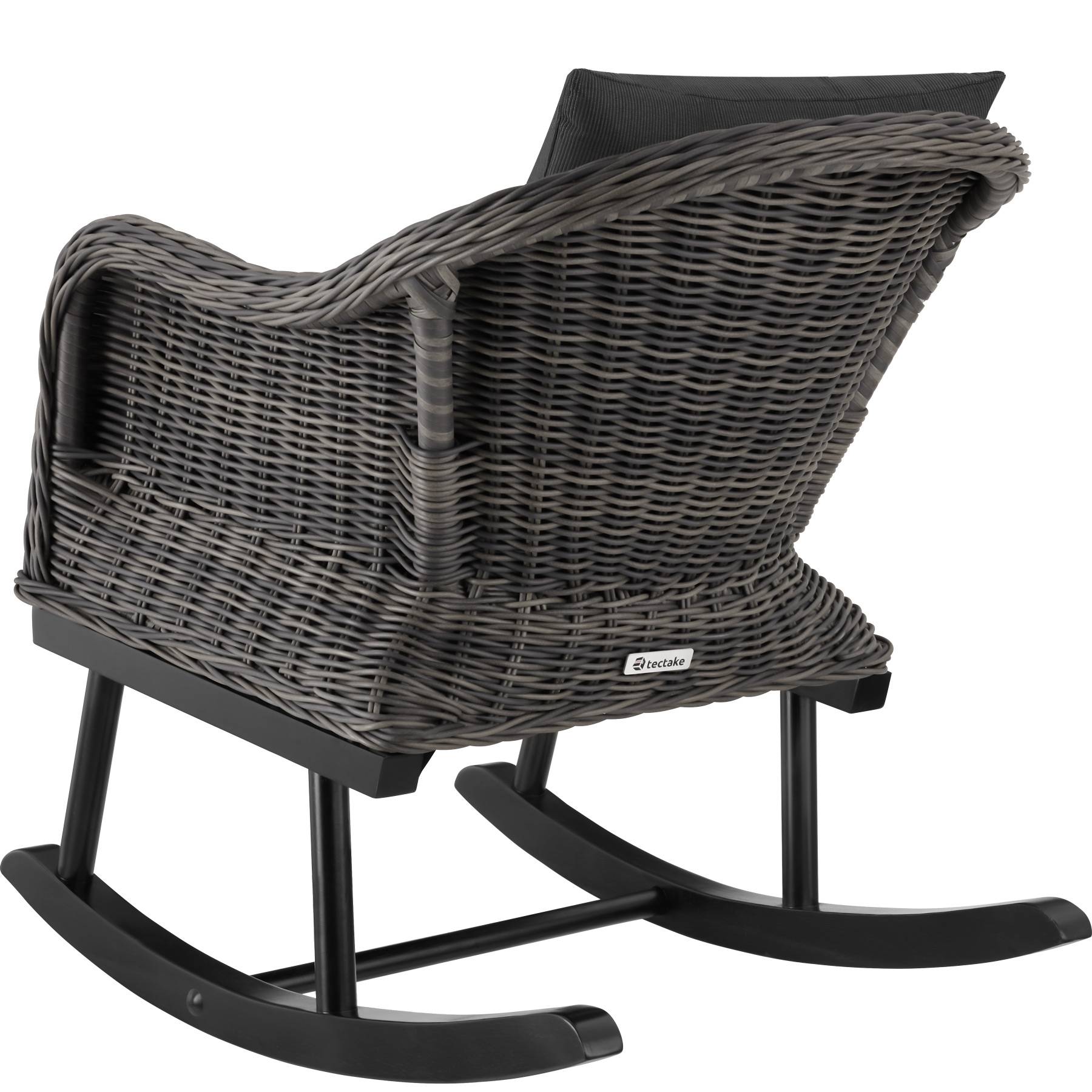 Rattan Schaukelstuhl Rovigo mit Fussbank Vibo