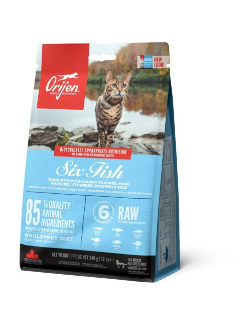 Orijen Whole Prey Six Fish Cat Sardines&Heek - Kattenvoer